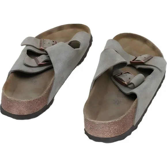 Birkenstock Men's Arizona Sandals Taupe Size 11 US Wide (44 EU) - Picture 3 of 6